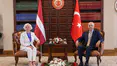 TBMM Başkanı Kurtulmuş, Letonya Parlamentosu Başkanı Mierina ile görüştü