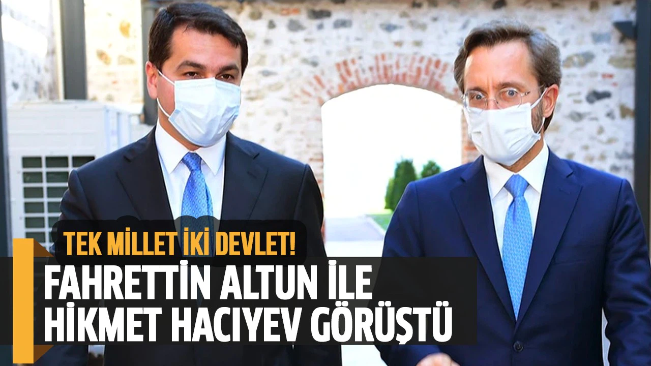 İletişim Başkanı Altun, Azerbaycan Cumhurbaşkanı Yardımcısı Hacıyev ile görüştü