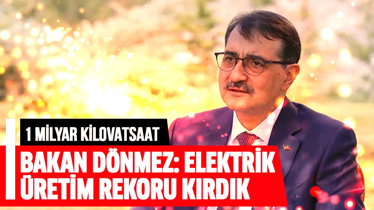 Bakan Dönmez: Elektrik üretim rekoru kırdık