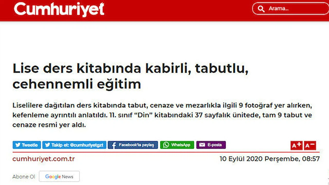 Cumhuriyet ve Sözcü'nün İslamiyet hazımsızlığı