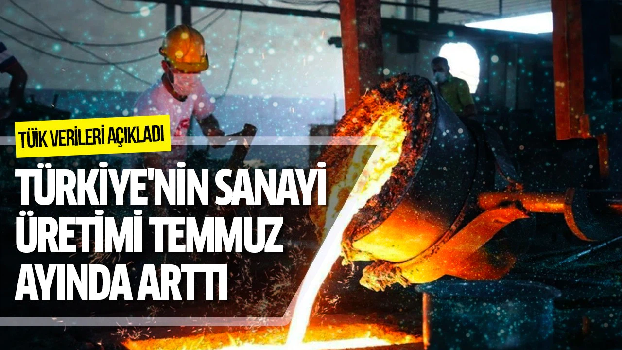 Sanayi üretimi temmuzda yüzde 8,4 arttı