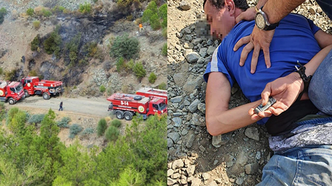 Orman yangınında çakmakla yakalanan şüpheli tutuklandı