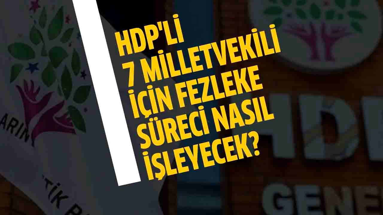 HDP'li 7 milletvekili için fezleke süreci nasıl işleyecek?