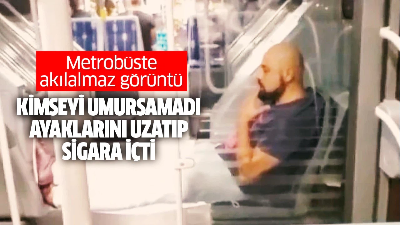 Pes dedirtti! Metrobüste akılalmaz görüntü