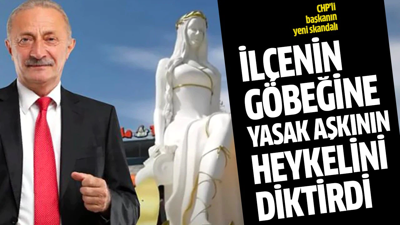 Didim Belediye Başkanı, ilçenin göbeğine sevgilisinin heykelini mi diktirdi?