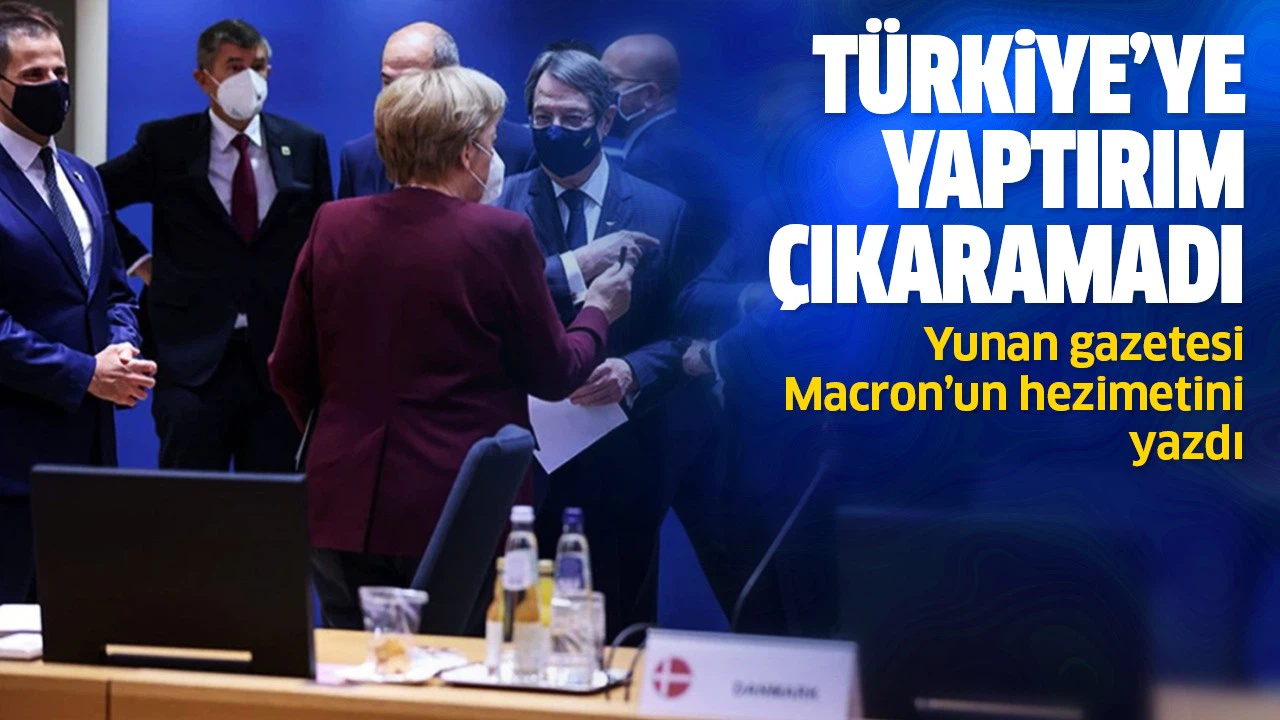 Yunan gazetesi Macron'un hezimetini yazdı