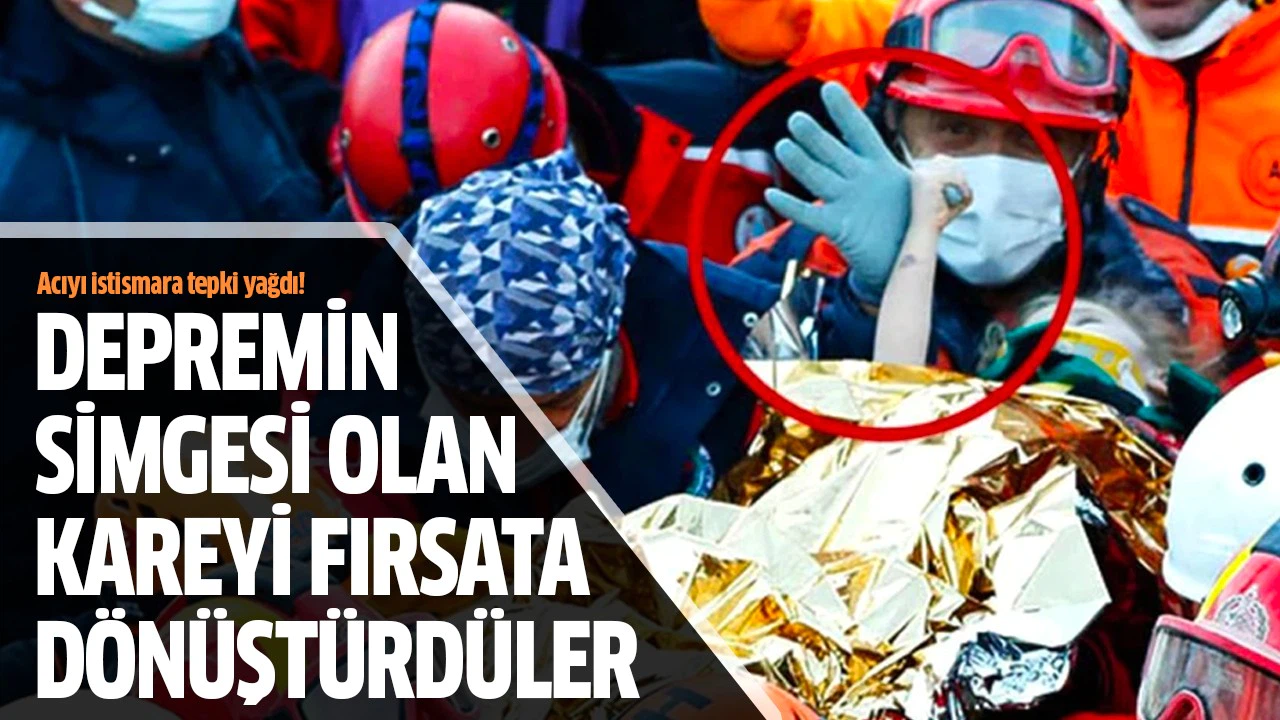 Elif'in depremin simgesi olan karesini fırsata dönüştürdüler!