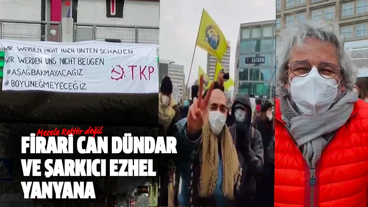 Firari Can Dündar ve şarkıcı Ezhel'den Boğaziçi provokasyonuna destek
