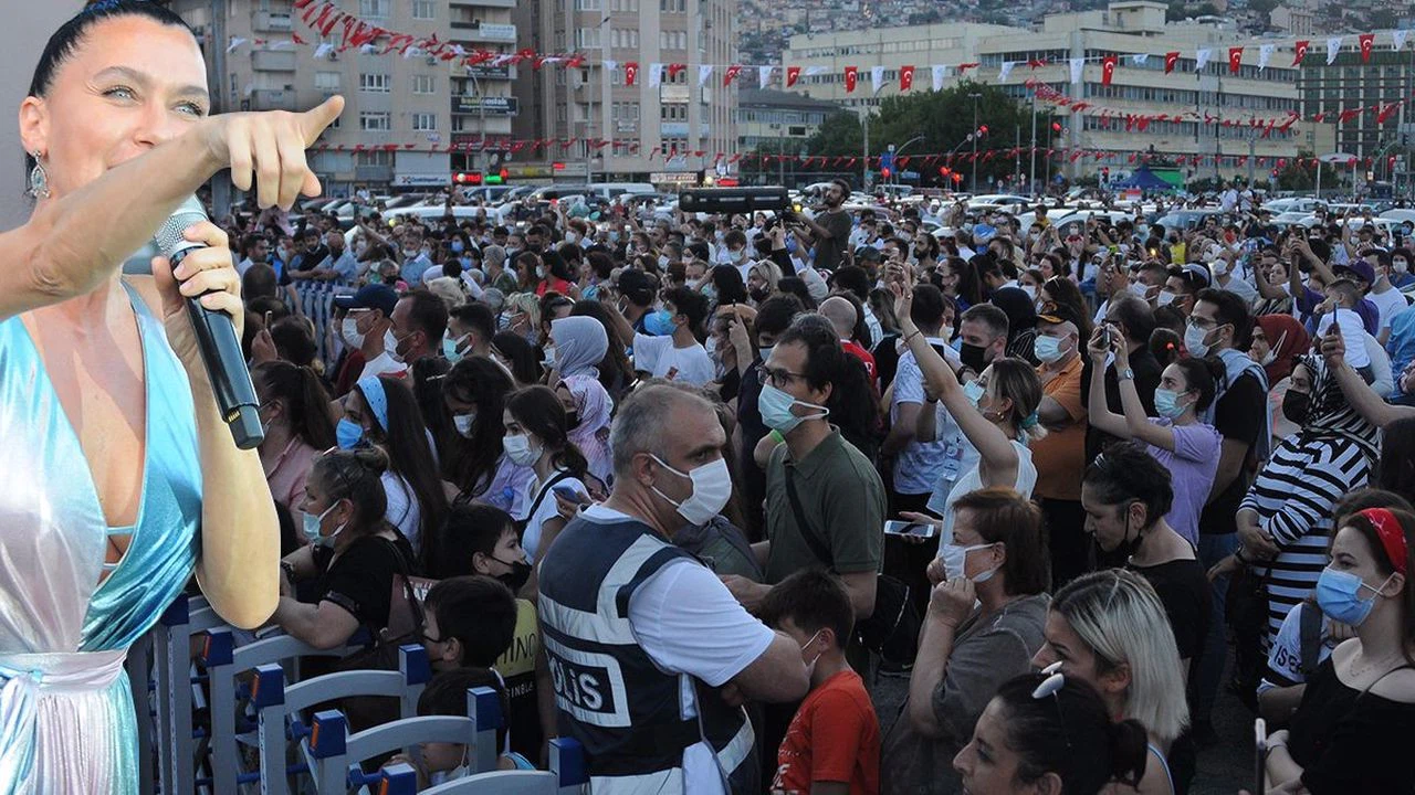 Şevval Sam konserinde koronavirüs unutuldu