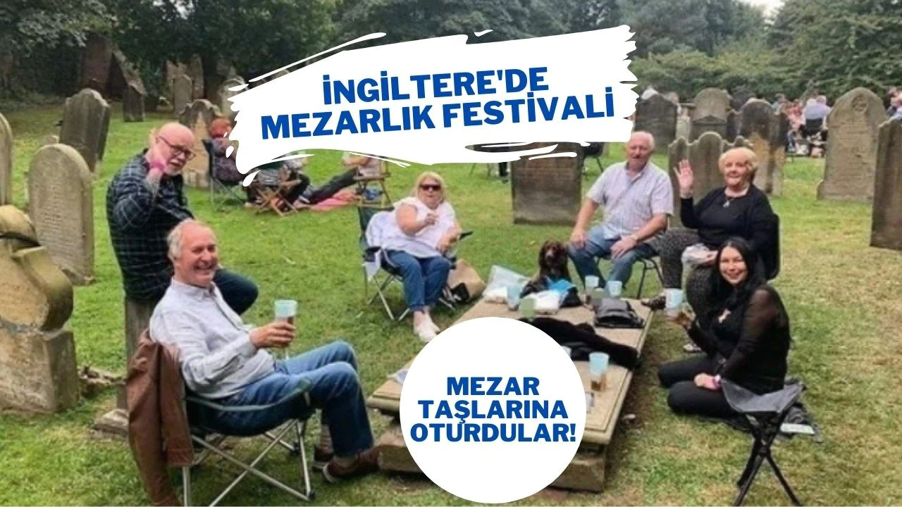Mezarlıkta bira festivali düzenlediler