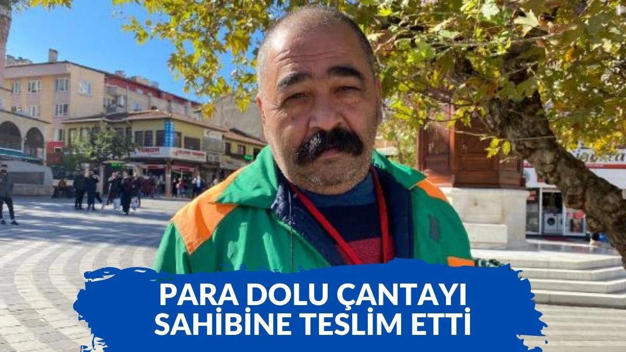 Temizlik görevlisi bulduğu altın ve para dolu çantayı sahibine ulaştırdı