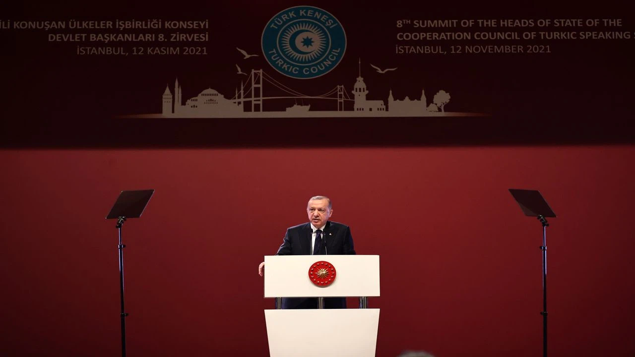 Cumhurbaşkanı Erdoğan, Türk Konseyi Devlet Başkanları 8. Zirvesi'nin basın toplantısında konuştu