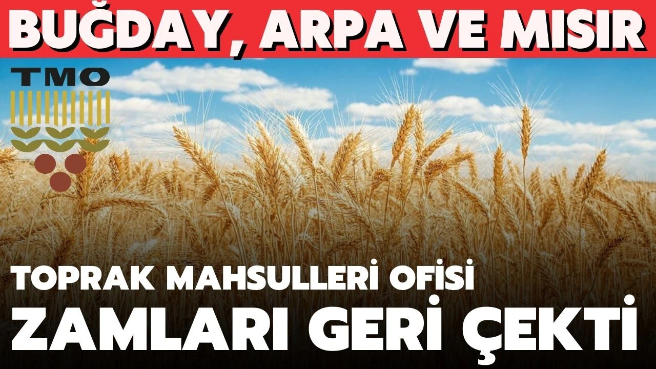 Toprak Mahsulleri Ofisi; buğday, arpa ve mısıra yaptığı zammı geri çekti