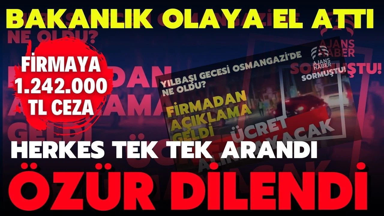 Osmangazi'de yılbaşı gecesi yaşanan zamlı geçiş olayında bakanlık devreye girdi