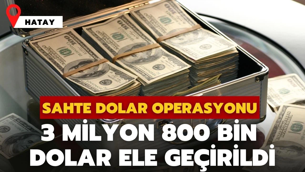 Hatay'da sahte 3 milyon 800 bin dolar ele geçirildi