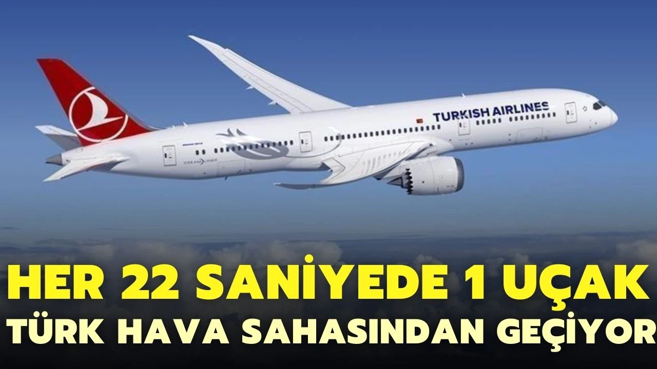 2021'de Türk hava sahasından 22 saniyede bir uçak geçti