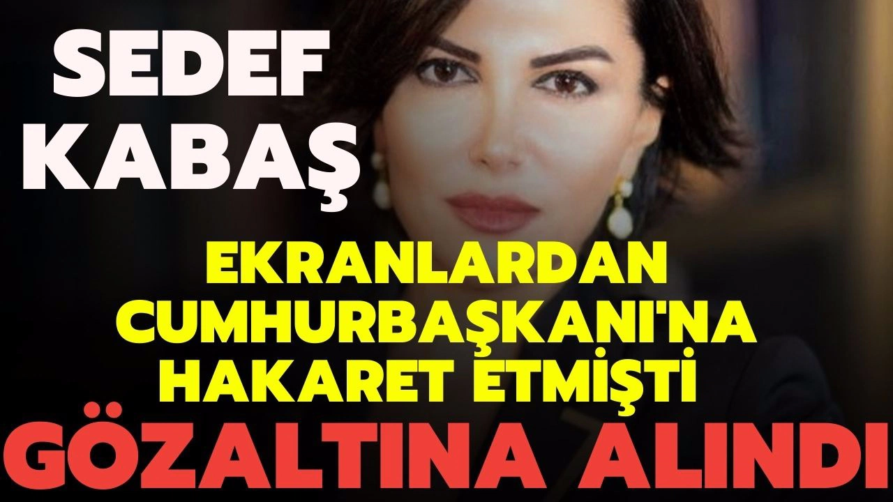 Sedef Kabaş Cumhurbaşkanı'na hakaretten gözaltına alındı