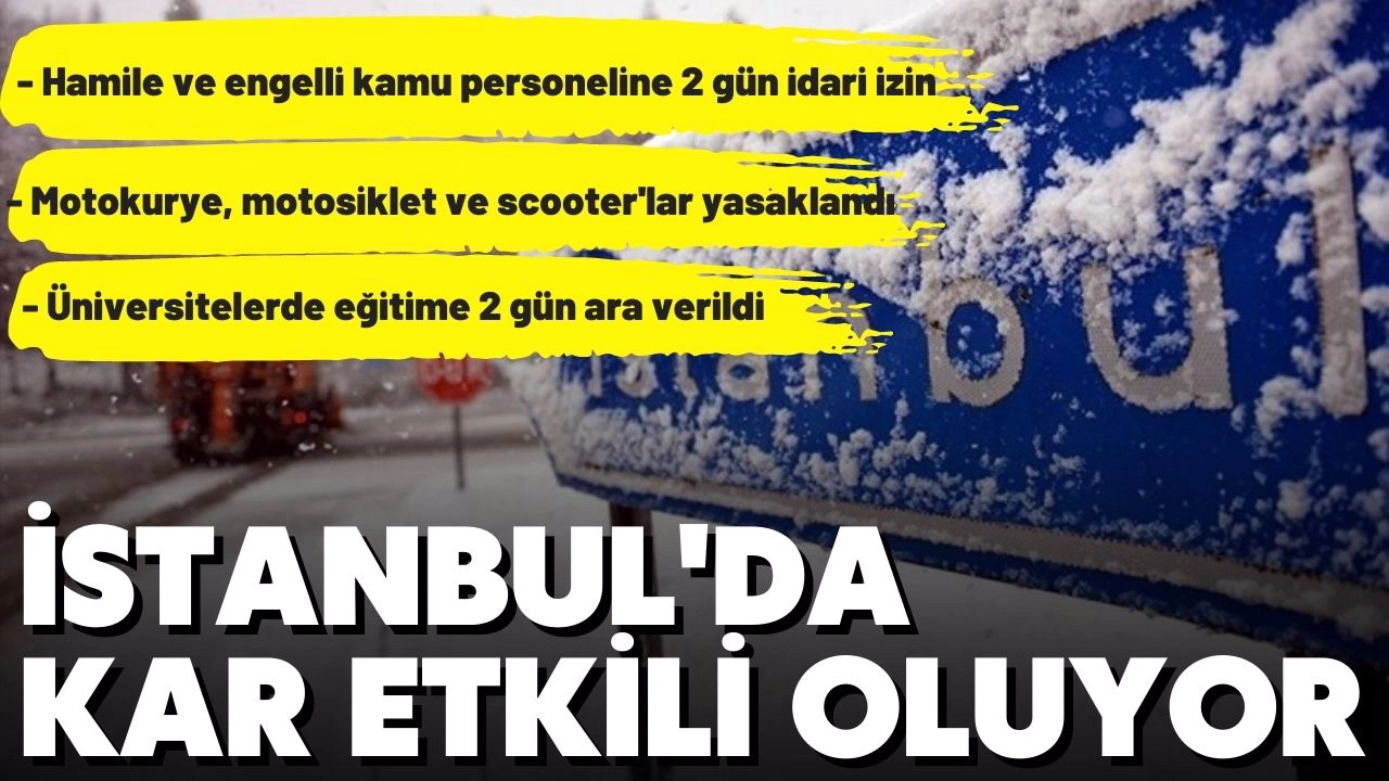 İstanbul'da kar etkili oluyor