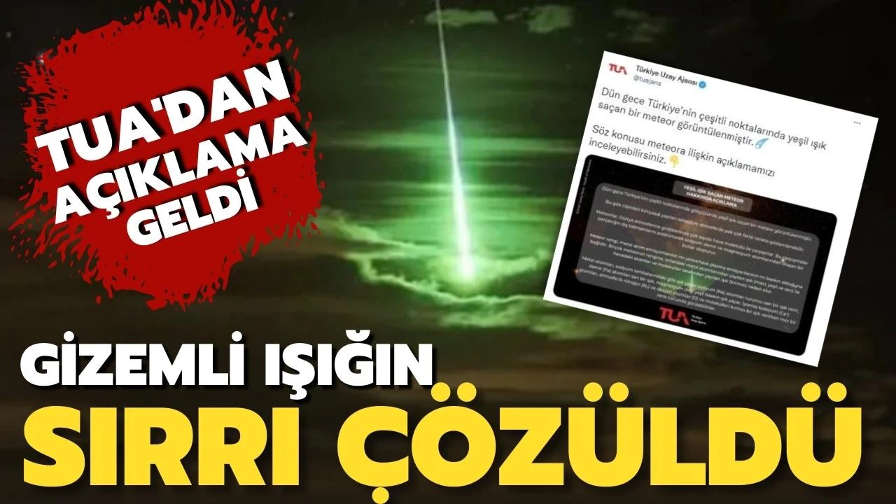 İstanbul'da yeşil ışık saçan meteor iddiaları! Türkiye Uzay Ajansı'ndan açıklama geldi