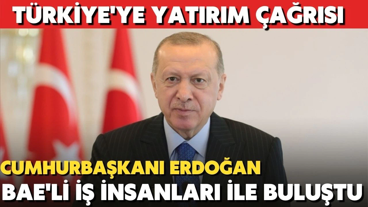 Cumhurbaşkanı Erdoğan'dan BAE’li iş insanlarına Türkiye'ye yatırım çağrısı