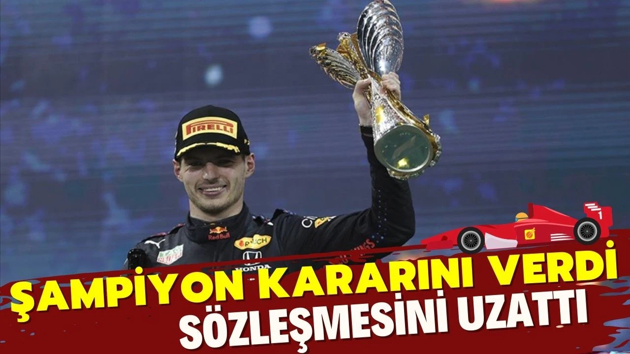 Max Verstappen, Red Bull takımıyla sözleşmesini uzattı