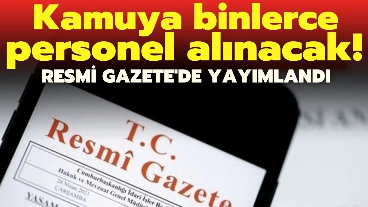 Sağlık Bakanlığı personel alımı Resmi Gazete'de yayımlandı