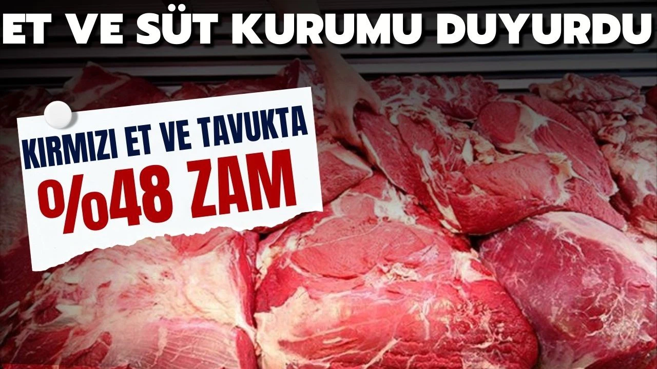 Kırmız et ve tavuk ürünlerine yüzde 48 zam!