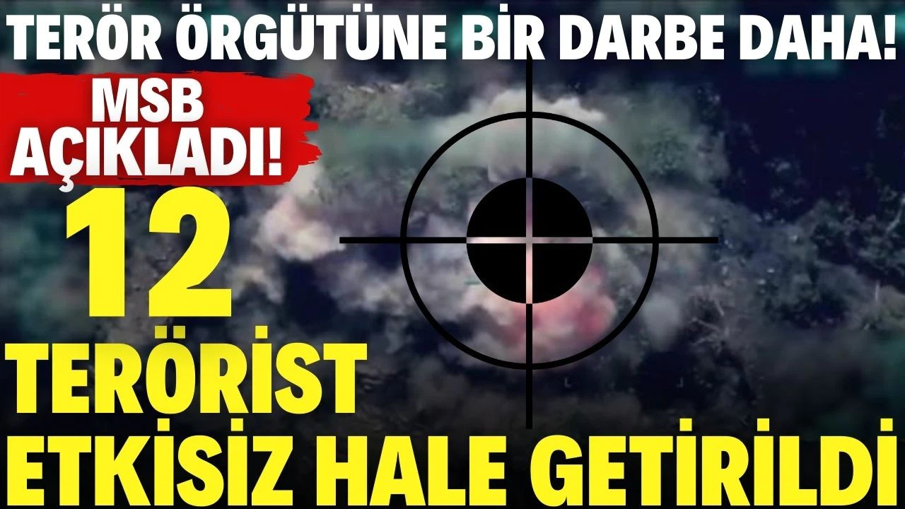 MSB: 12 terörist etkisiz hale getirildi