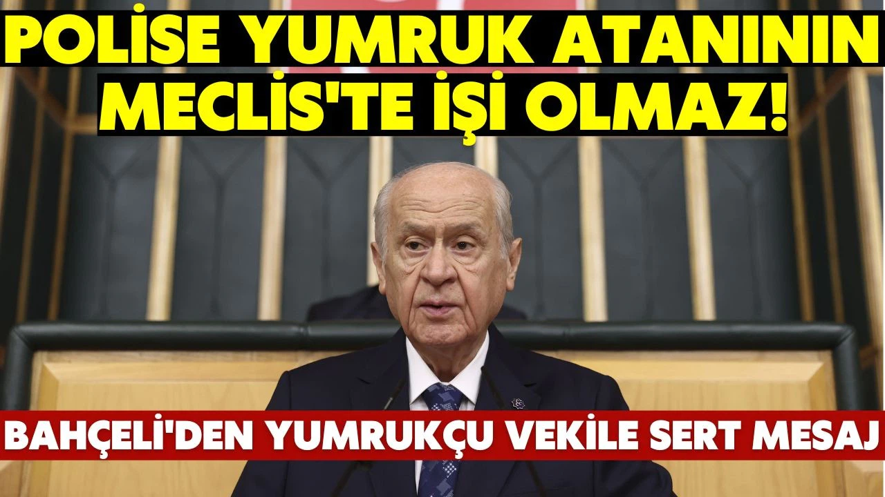 Bahçeli: Polise yumruk atanın TBMM'de yeri olamaz