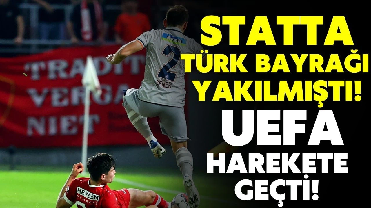 Konferans Ligi maçında Türk bayrağı yakıldı! UEFA harekete geçti!