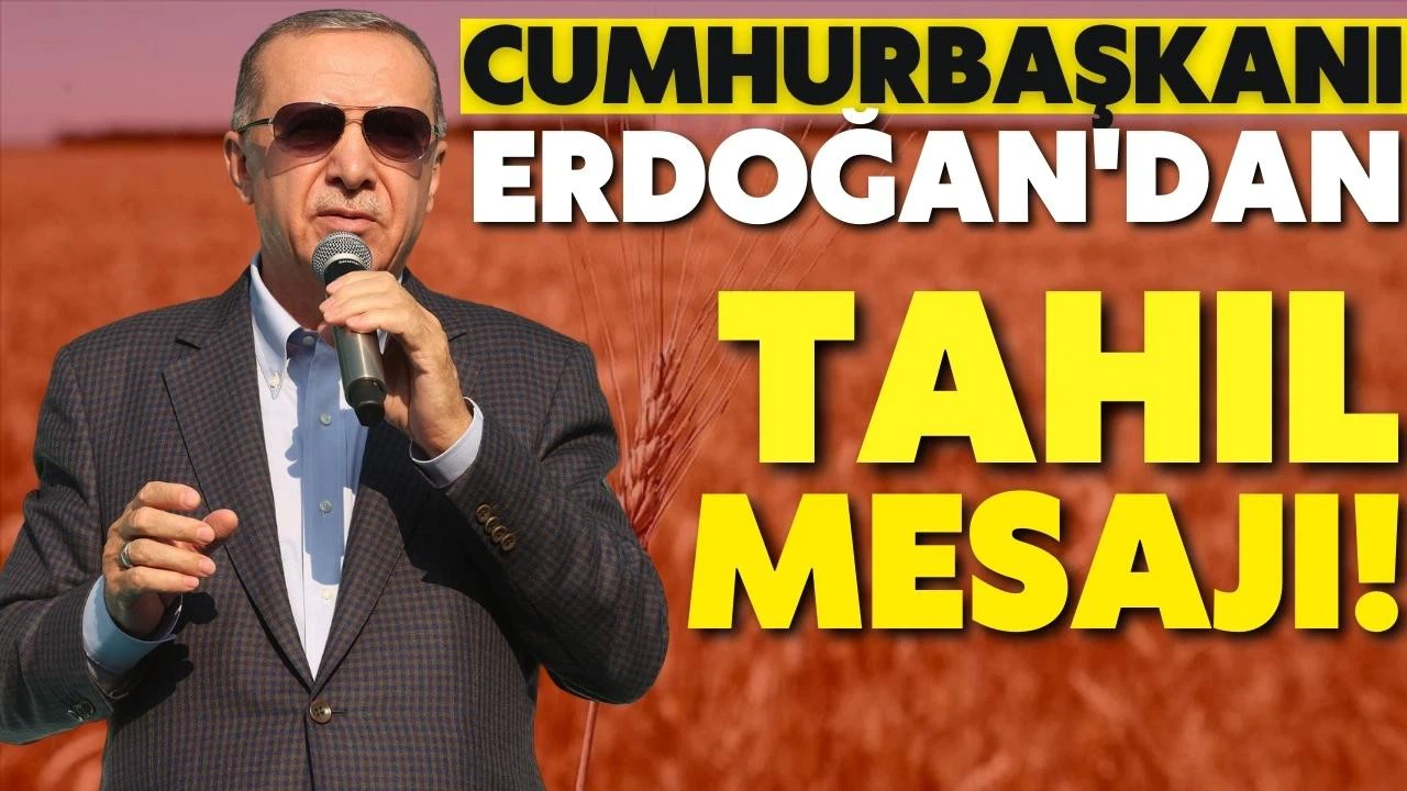 Cumhurbaşkanı Erdoğan'dan tahıl mesajı!