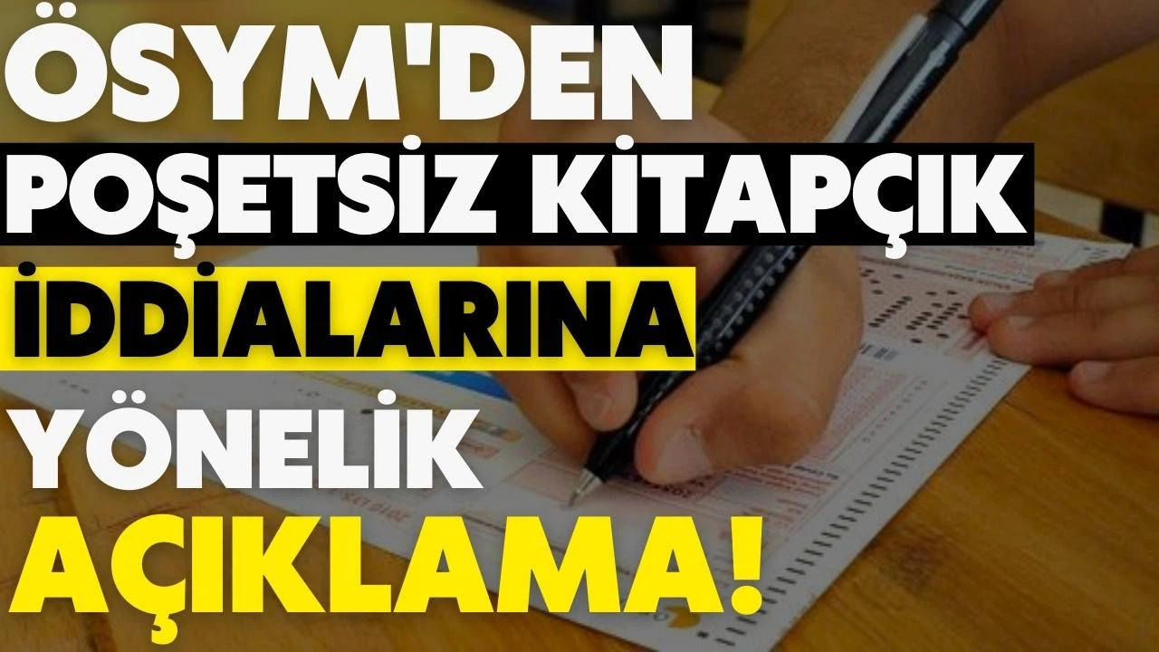 ÖSYM'den iddialara yönelik açıklama!
