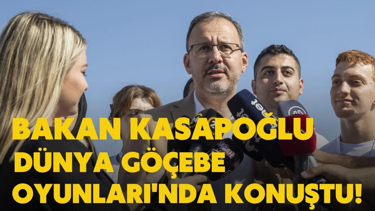 Bakan Kasapoğlu Dünya Göçebe Oyunları etkinlik alanında konuştu