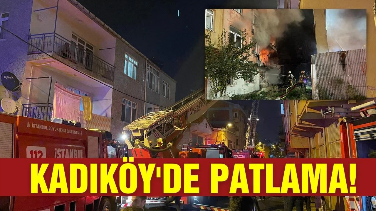 Kadıköy'de bir binada patlamanın ardından yangın çıktı!