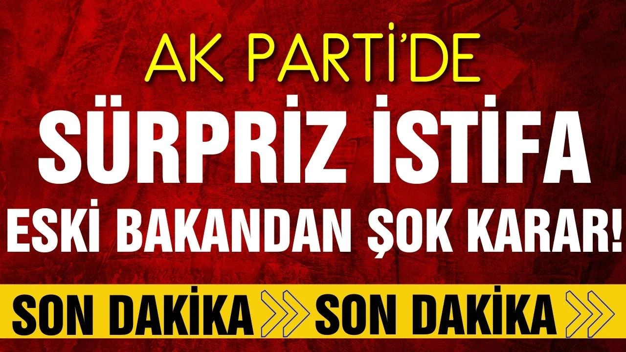 AK Parti'de sürpriz istifa! Eski bakandan şok karar!