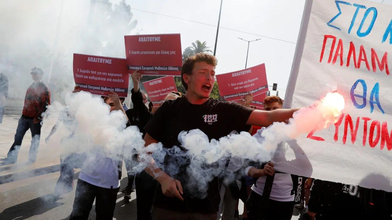 Yunanistan'da eğitim için eylem yapıldı!