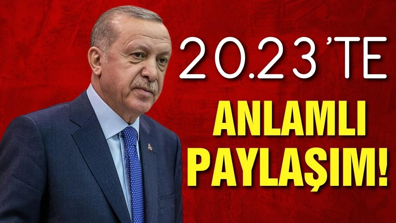 Cumhurbaşkanı Erdoğan'dan 20.23'te "Türkiye Yüzyılı" paylaşımı!