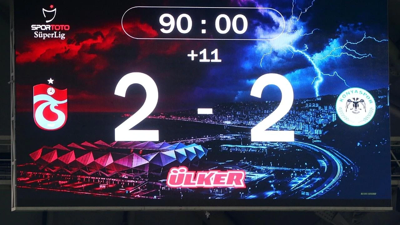 Trabzonspor, sahasında 2 puan kaybetti