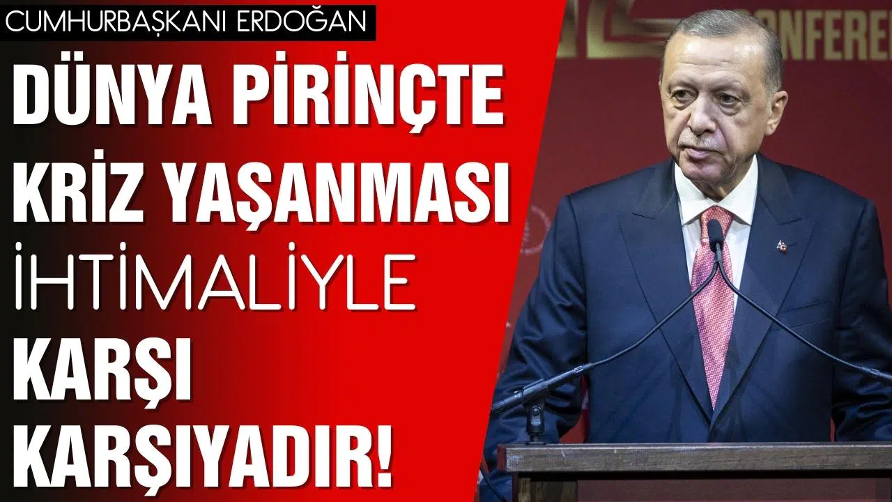 Cumhurbaşkanı Erdoğan: Dünya, pirinç kriziyle karşı karşıya
