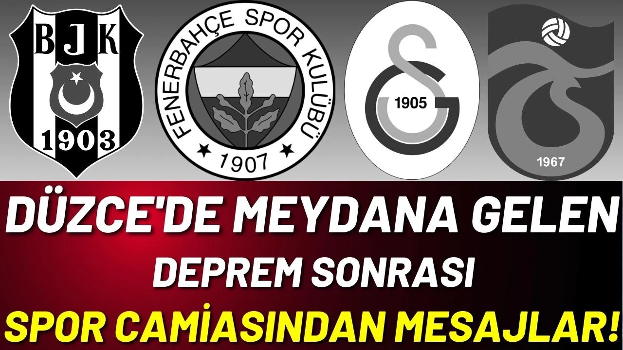 Düzce depremi sonrası spor camiasından mesajlar!