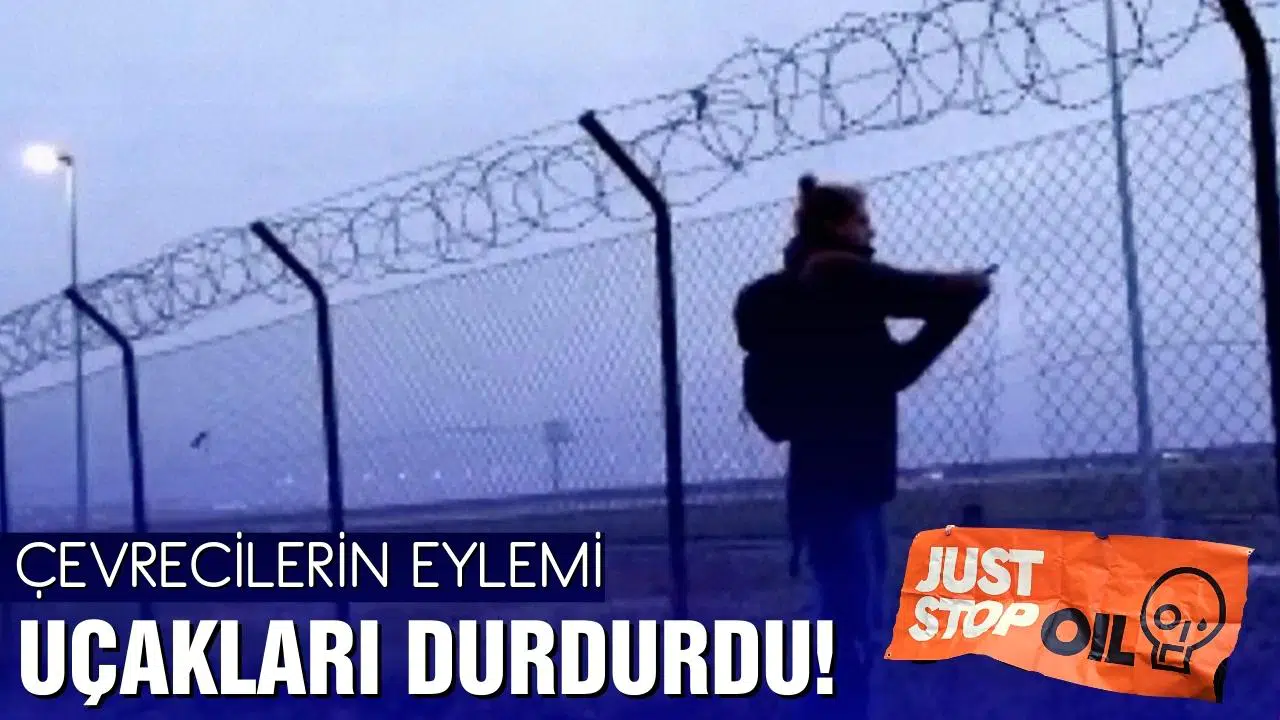 Berlin Havalimanı'nda çevrecilerin eylemi uçuşları durdurdu!