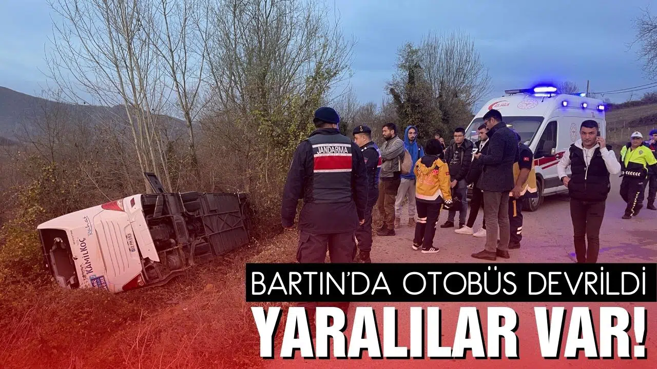 Bartın'da yolcu otobüsü devrildi! Çok sayıda yaralı var!