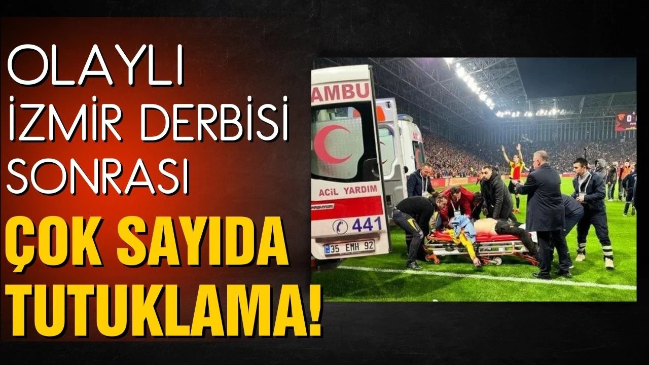 Göztepe-Altay maçındaki tribün olaylarına ilişkin 19 şüpheli tutuklandı