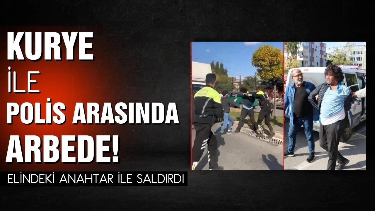Kurye ile polisler arasında arbede! 3'ü polis 4 kişi yaralandı!