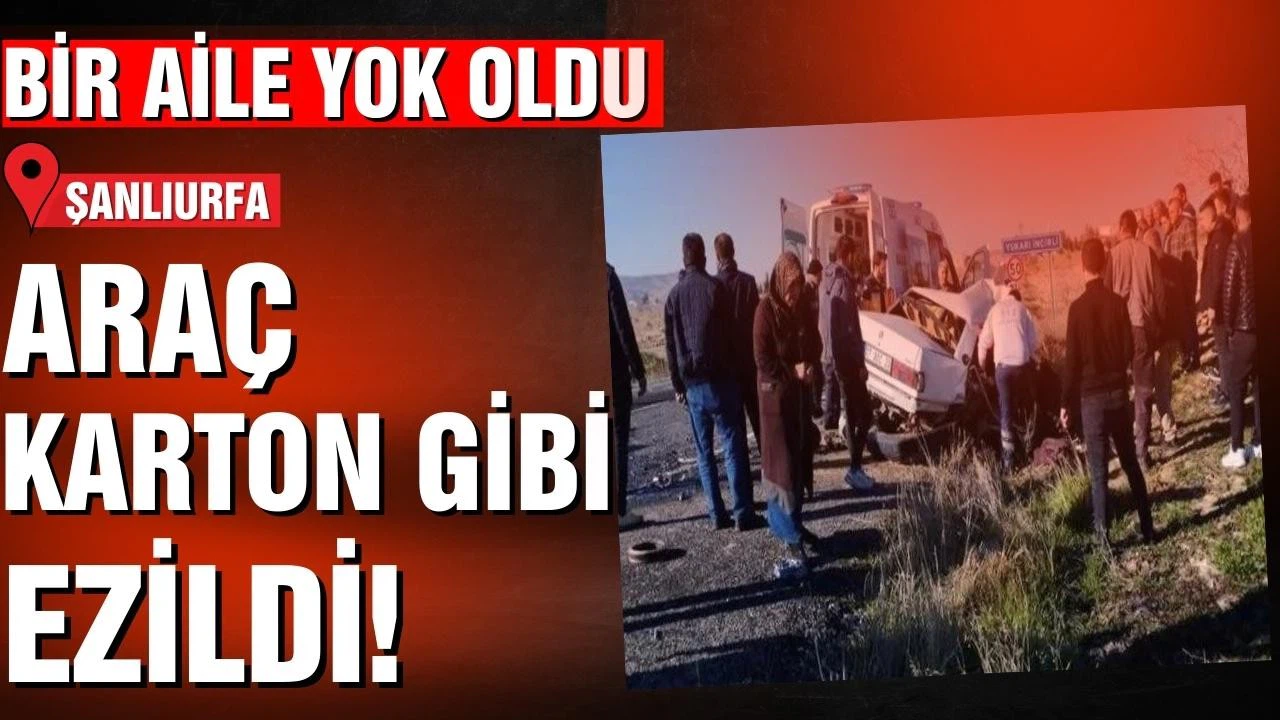 Şahin karton gibi ezildi, bir aile yok oldu