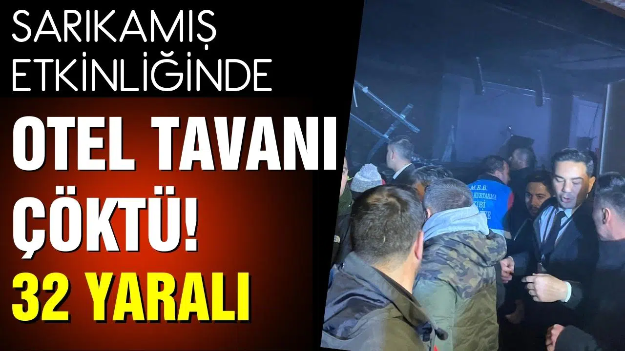 Sarıkamış'ta otelde tavan çöktü! Yaralılar var!