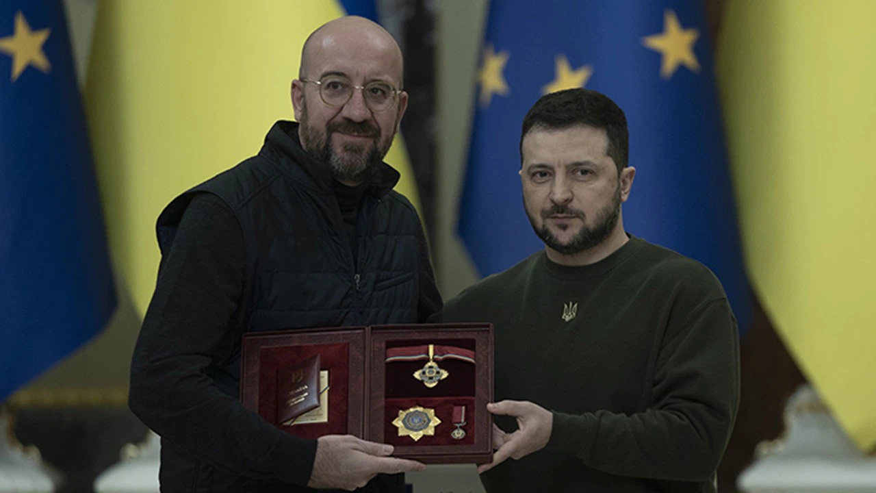 Charles Michel Ukrayna'da Zelenskiy ile görüştü.