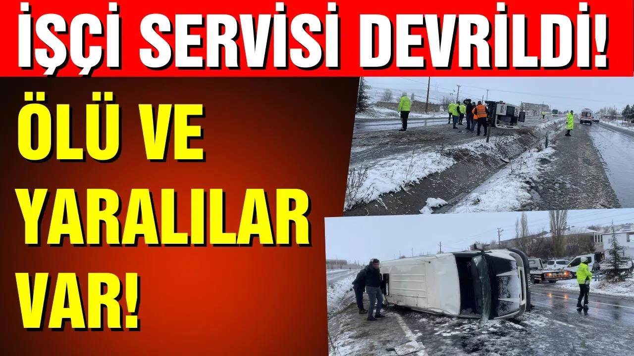 İşçi servisi devrildi! 1 ölü, 12 yaralı