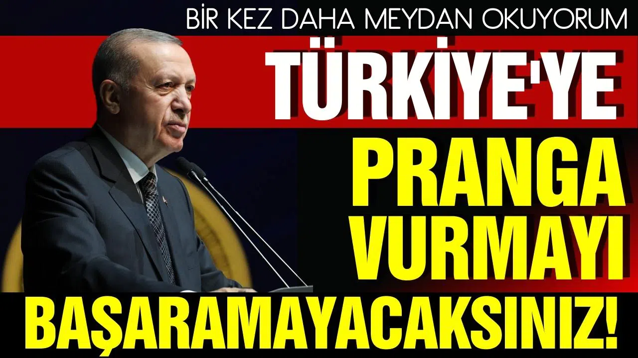 Cumhurbaşkanı Erdoğan: "Türkiye'ye pranga vuramayacaksınız"