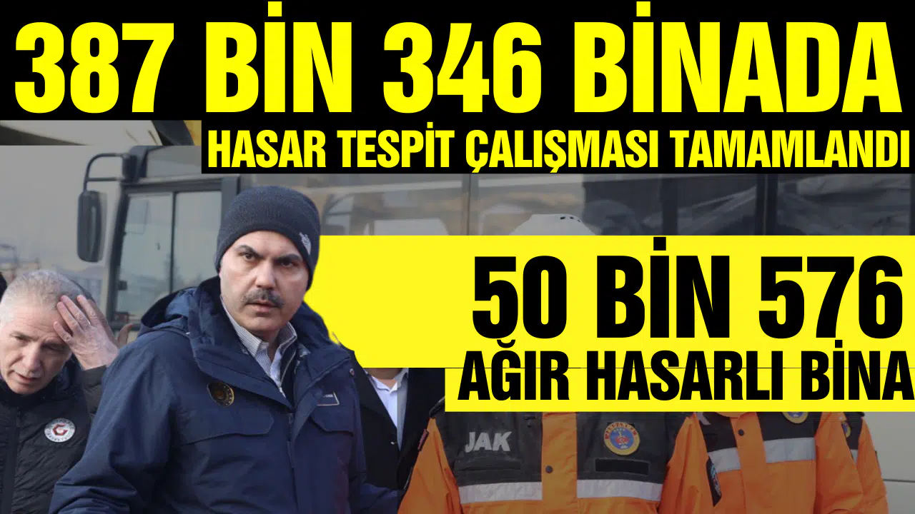 Hasar tespit çalışması: 50 bin 576 bina ağır hasarlı!